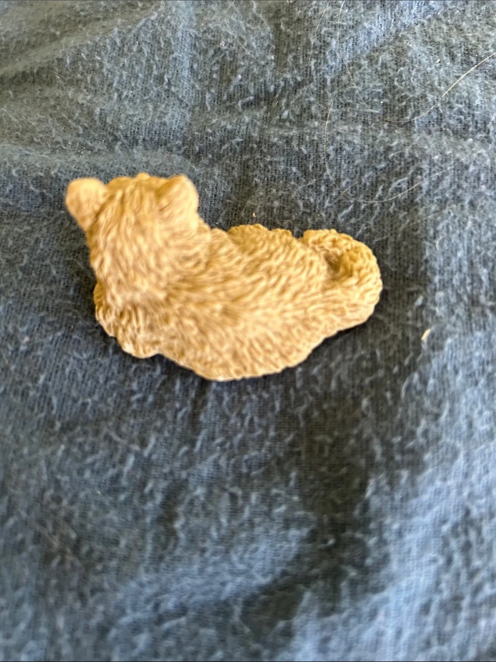 Small Tan Kitten Figurine for Small Pets Decor
